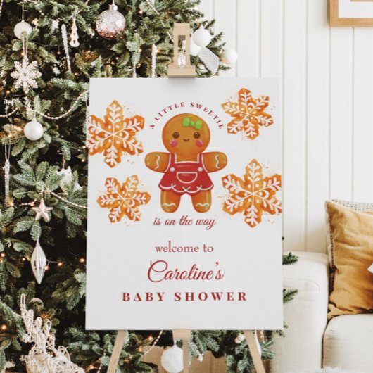Kerst-kerstfeestmaal Baby shower Welkomstteken Poster