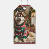 Kerst-kerstfoto Merry Cadeaulabel (Voorkant)