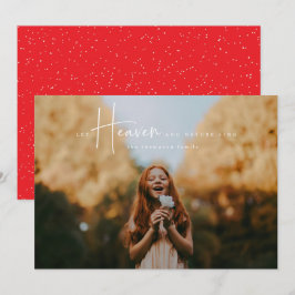 Kerst-kerstfotokaart, hemel en Natuur Feestdagenkaart