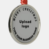 Kerst-kerstgrijs-versiering Metalen Ornament (Rechts)