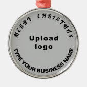 Kerst-kerstgrijs-versiering Metalen Ornament (Voorkant)