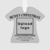 Kerst-kerstgrijze T-Shirt-vorm Acryl Ornament (achterkant)
