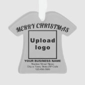 Kerst-kerstgrijze T-Shirt-vorm Acryl Ornament (voorkant)