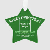 Kerst-kerstgroene ster Acrylversiering Ornament (achterkant)