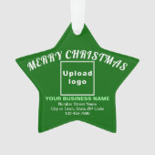 Kerst-kerstgroene ster Acrylversiering Ornament (voorkant)