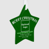 Kerst-kerstgroene ster Acrylversiering Ornament (voorkant)