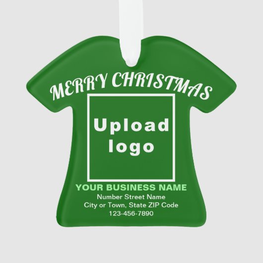 Kerst-kerstgroene T-Shirt-vorm Acryl Ornament (achterkant)