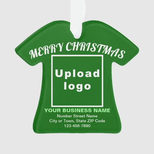 Kerst-kerstgroene T-Shirt-vorm Acryl Ornament (voorkant)