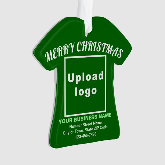 Kerst-kerstgroene T-Shirt-vorm Acryl Ornament (voorkant)