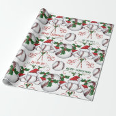 Kerst-kersthonkbal Cadeaupapier (Uitgerold)