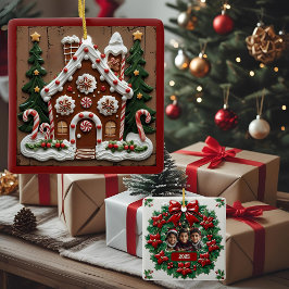 Kerst Kersthuis Aanpasbaar Keramisch Ornament