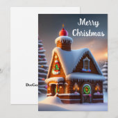 Kerst Kersthuis  Feestdagenkaart (Voorkant / Achterkant)