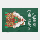 Kerst Kersthuis Keukenhanddoek (Horizontaal)