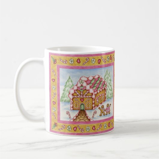 Kerst Kersthuis Koffiemok Cadeau (Links)