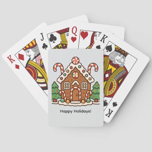Kerst Kersthuis Pokerkaarten (Achterkant)