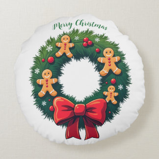 Kerst Kersthuis Rond Kussen
