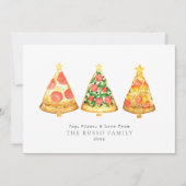 Kerst Kerstkaart voor Pizza Liefhebbers (Voorkant)
