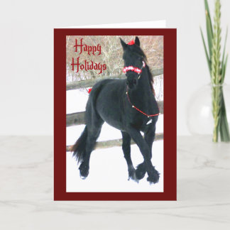 Kerst Kerstkaarten voor Paarden Feestdagen Kaart