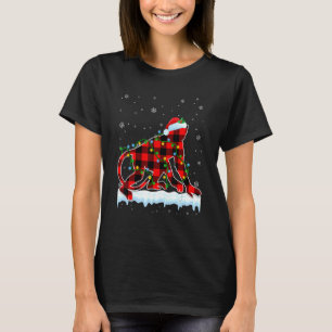 Kerst-kerstkerstkerstkerstkerstkerstman met jute d t-shirt