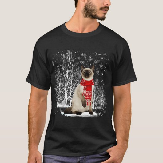 Kerst-kerstkerstkerstkerstkerstkerstman Siamese ka T-shirt (Voorkant)