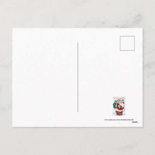 kerst kerstkerstkerstman feestdagenkaart (Achterkant)