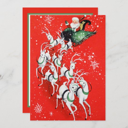 kerst kerstkerstkerstman feestdagenkaart (Voorkant / Achterkant)