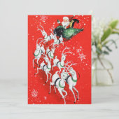 kerst kerstkerstkerstman feestdagenkaart (Staand voorkant)