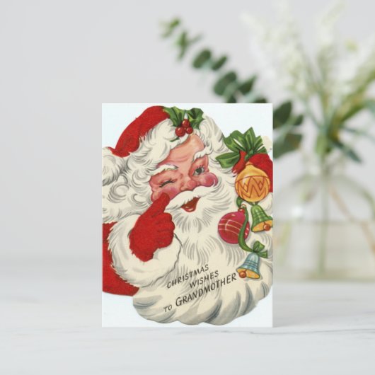 kerst kerstkerstkerstman feestdagenkaart (Staand voorkant)