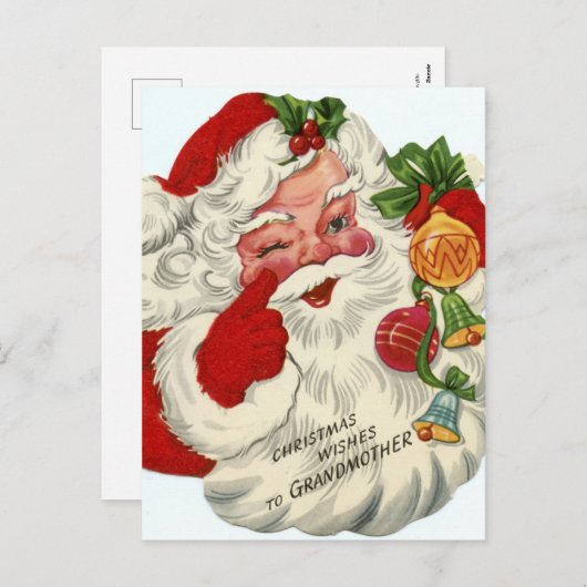 kerst kerstkerstkerstman feestdagenkaart (Voorkant / Achterkant)