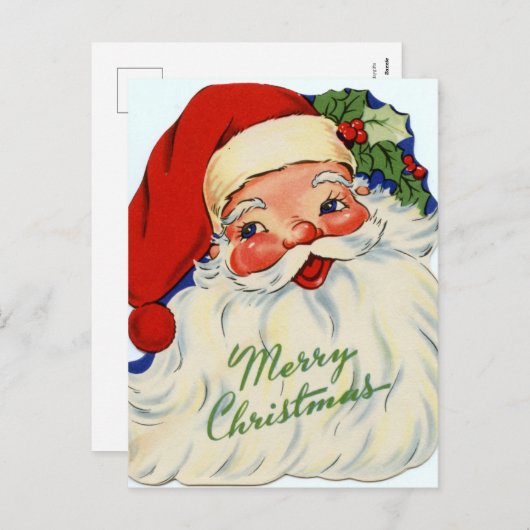 kerst kerstkerstkerstman feestdagenkaart (Voorkant / Achterkant)