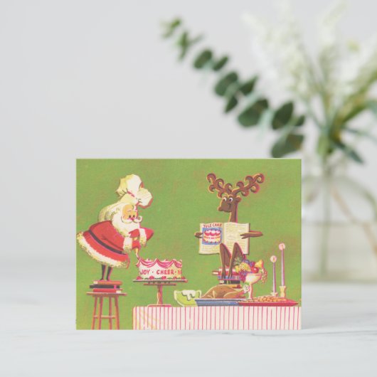 kerst kerstkerstkerstman feestdagenkaart (Staand voorkant)