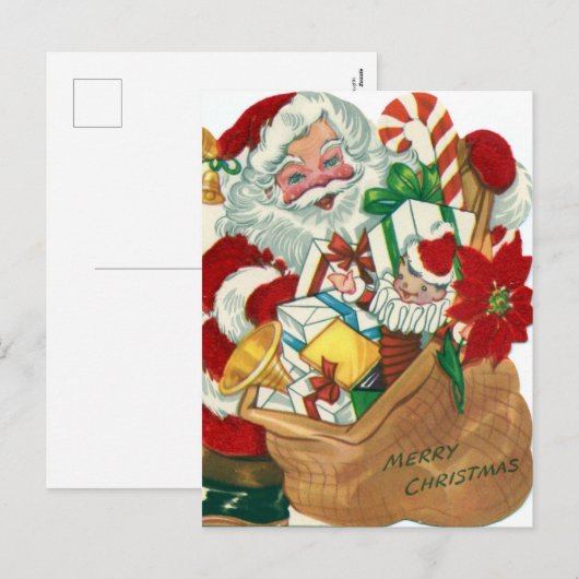 kerst kerstkerstkerstman feestdagenkaart (Voorkant / Achterkant)