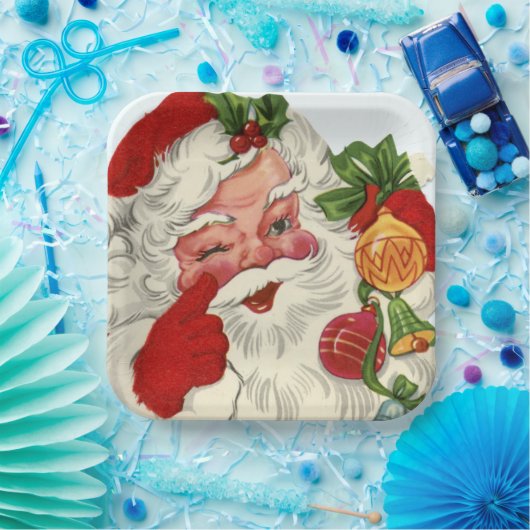 kerst kerstkerstkerstman papieren bordje (Feest)
