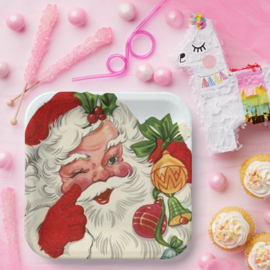 kerst kerstkerstkerstman papieren bordje (Feest)