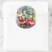 kerst kerstkerstkerstman ronde sticker (Tas)