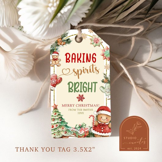 Kerst Kerstkoek Cadeautags Cadeaulabel