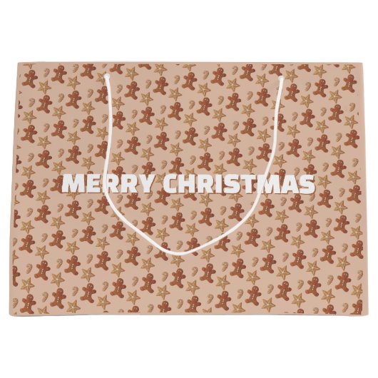 Kerst Kerstkoek Koek Patroon Groot Cadeauzakje (Voorkant)