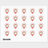 Kerst Kerstkoek Uitwisseling Ronde Sticker (Vel)