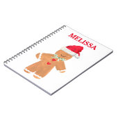 Kerst-kerstkoekjes feestelijk notitieboek (Linkerzijde)