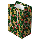 Kerst Kerstkoekjes  Medium Cadeauzakje (Voorkant Gekanteld)