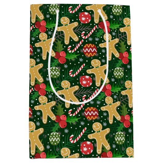 Kerst Kerstkoekjes  Medium Cadeauzakje (Voorkant)