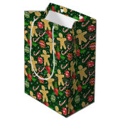 Kerst Kerstkoekjes  Medium Cadeauzakje (Achterkant Gekanteld)