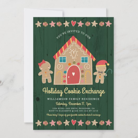 Kerst-kerstkoekjes met ontbijt - Exchange Green Ru Kaart (Voorkant)