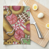 Kerst Kerstkrans Keukenhanddoek Cadeau (Quarter Fold)