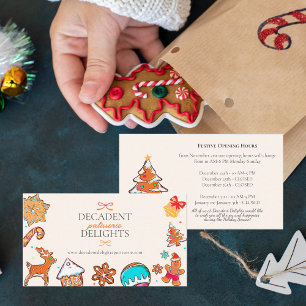 Kerst Kerstkrans Koekjes Bakkerij Openingstijden Visitekaartje