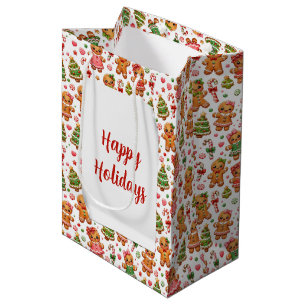 Kerst Kerstkrans Koekjes en Suikerstokken Medium Cadeauzakje