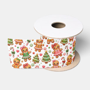 Kerst Kerstkrans Koekjes en Suikerstokken Satijnen Lint
