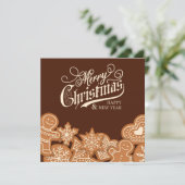 Kerst Kerstkrans Koekjes Feestdagenkaart (Staand voorkant)