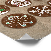 Kerst Kerstkrans Koekjes Muur Kunst Poster (Hoek)