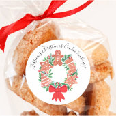 Kerst Kerstkrans Koekjes Uitwisseling  Ronde Sticker